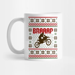 Braaap Dirt Bike Ugly Sweater Mug